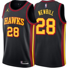 Atlanta Hawks #28 Ivano Newbill Jersey -Black