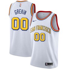 Golden State Warriors #00 Norm Grekin Jersey -White SAN FRANCISCO Classic