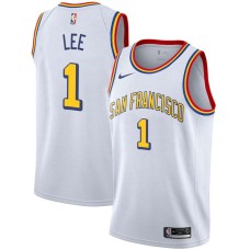 Golden State Warriors #1 Damion Lee Jersey -White SAN FRANCISCO Classic