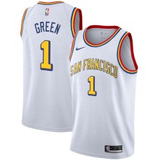 Golden State Warriors #1 JaMychal Green Jersey -White SAN FRANCISCO Classic