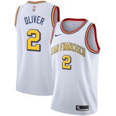 Golden State Warriors #2 Dean Oliver Jersey -White SAN FRANCISCO Classic