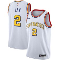 Golden State Warriors #2 Acie Law Jersey -White SAN FRANCISCO Classic