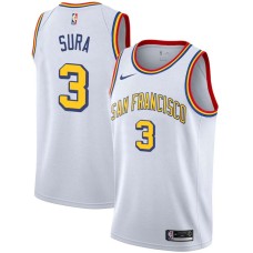 Golden State Warriors #3 Bob Sura Jersey -White SAN FRANCISCO Classic