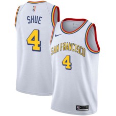 Golden State Warriors #4 Gene Shue Jersey -White SAN FRANCISCO Classic