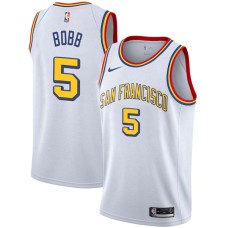 Golden State Warriors #5 Nelson Bobb Jersey -White SAN FRANCISCO Classic