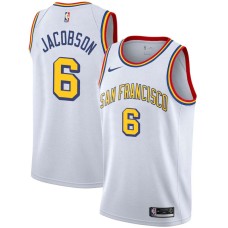 Golden State Warriors #6 Sam Jacobson Jersey -White SAN FRANCISCO Classic