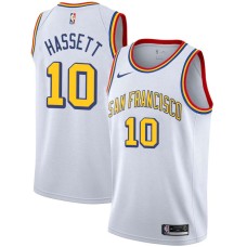 Golden State Warriors #10 Joe Hassett Jersey -White SAN FRANCISCO Classic