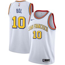 Golden State Warriors #10 Manute Bol Jersey -White SAN FRANCISCO Classic