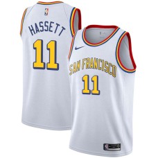 Golden State Warriors #11 Joe Hassett Jersey -White SAN FRANCISCO Classic