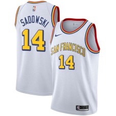 Golden State Warriors #14 Ed Sadowski Jersey -White SAN FRANCISCO Classic