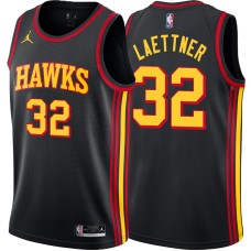 Atlanta Hawks #32 Christian Laettner Jersey -Black