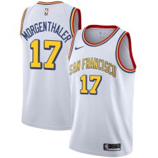 Golden State Warriors #17 Elmore Morgenthaler Jersey -White SAN FRANCISCO Classic