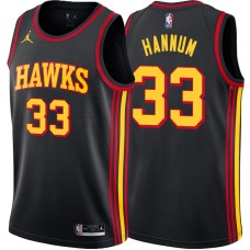 Atlanta Hawks #33 Alex Hannum Jersey -Black