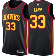 Atlanta Hawks #33 Antoine Carr Jersey -Black