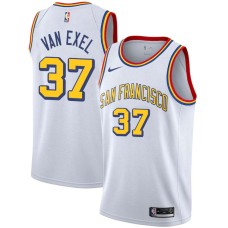 Golden State Warriors #37 Nick Van Exel Jersey -White SAN FRANCISCO Classic