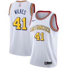 Golden State Warriors #41 Jamaal Wilkes Jersey -White SAN FRANCISCO Classic