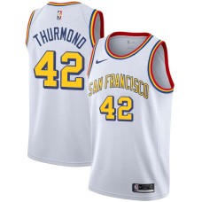 Golden State Warriors #42 Nate Thurmond Jersey -White SAN FRANCISCO Classic