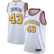 Golden State Warriors #43 Mickey Johnson Jersey -White SAN FRANCISCO Classic