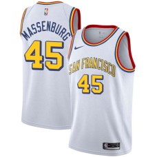 Golden State Warriors #45 Tony Massenburg Jersey -White SAN FRANCISCO Classic