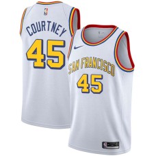 Golden State Warriors #45 Joe Courtney Jersey -White SAN FRANCISCO Classic