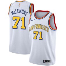 Golden State Warriors #71 McCoy McLemore Jersey -White SAN FRANCISCO Classic