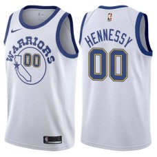 Golden State Warriors #00 Larry Hennessy Jersey -White Throwback