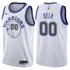 Golden State Warriors #00 Tony Delk Jersey -White Throwback