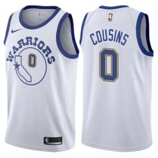 Golden State Warriors #0 DeMarcus Cousins Jersey -White Throwback