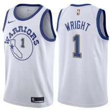 Golden State Warriors #1 Dorell Wright Jersey -White Throwback