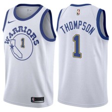 Golden State Warriors #1 Jason Thompson Jersey -White Throwback