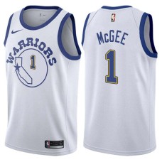 Golden State Warriors #1 JaVale McGee Jersey -White Throwback