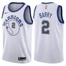 Golden State Warriors #2 Drew Barry Jersey -White Throwback