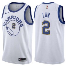 Golden State Warriors #2 Acie Law Jersey -White Throwback