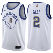 Golden State Warriors #2 Jordan Bell Jersey -White Throwback