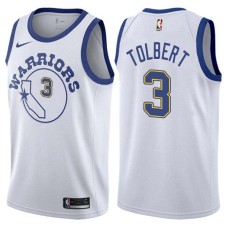 Golden State Warriors #3 Tom Tolbert Jersey -White Throwback