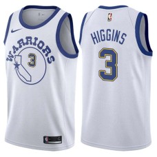 Golden State Warriors #3 Sean Higgins Jersey -White Throwback