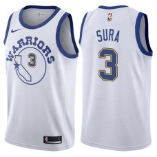 Golden State Warriors #3 Bob Sura Jersey -White Throwback