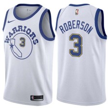 Golden State Warriors #3 Anthony Roberson Jersey -White Throwback