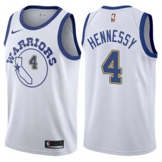 Golden State Warriors #4 Larry Hennessy Jersey -White Throwback