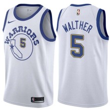 Golden State Warriors #5 Paul Walther Jersey -White Throwback