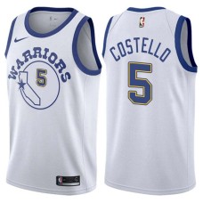 Golden State Warriors #5 Larry Costello Jersey -White Throwback