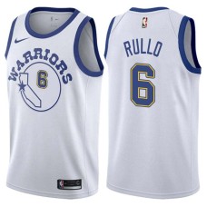 Golden State Warriors #6 Jerry Rullo Jersey -White Throwback