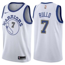 Golden State Warriors #7 Jerry Rullo Jersey -White Throwback