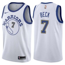 Golden State Warriors #7 Ernie Beck Jersey -White Throwback