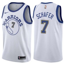 Golden State Warriors #7 Bob Schafer Jersey -White Throwback