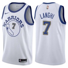 Golden State Warriors #7 Dan Langhi Jersey -White Throwback