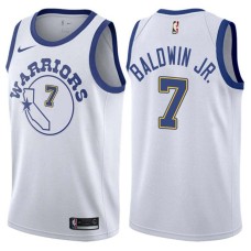 Golden State Warriors #7 Patrick Baldwin Jr Jersey -White Throwback