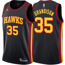 Atlanta Hawks #35 Ron Grandison Jersey -Black