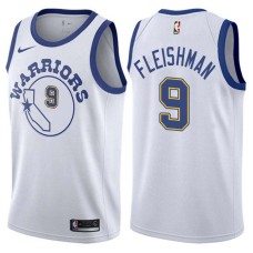 Golden State Warriors #9 Jerry Fleishman Jersey -White Throwback