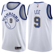 Golden State Warriors #9 George Lee Jersey -White Throwback